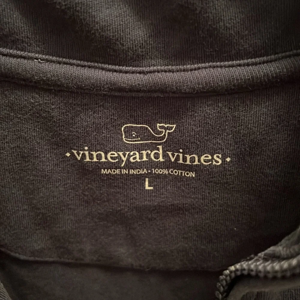 Vineyard Vines Men’s Quarter Zip Sweater Pre-owned 100% cotton Size‎ Large Navy
